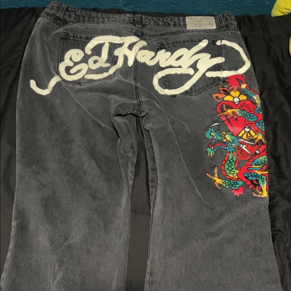 ed hardy baggy jeans used